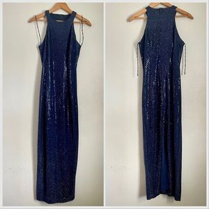 90’s All That Jazz Blue Sequins Dress